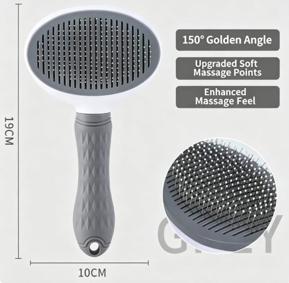 Self-Cleaning Pet Grooming Brush for Dogs & Cats