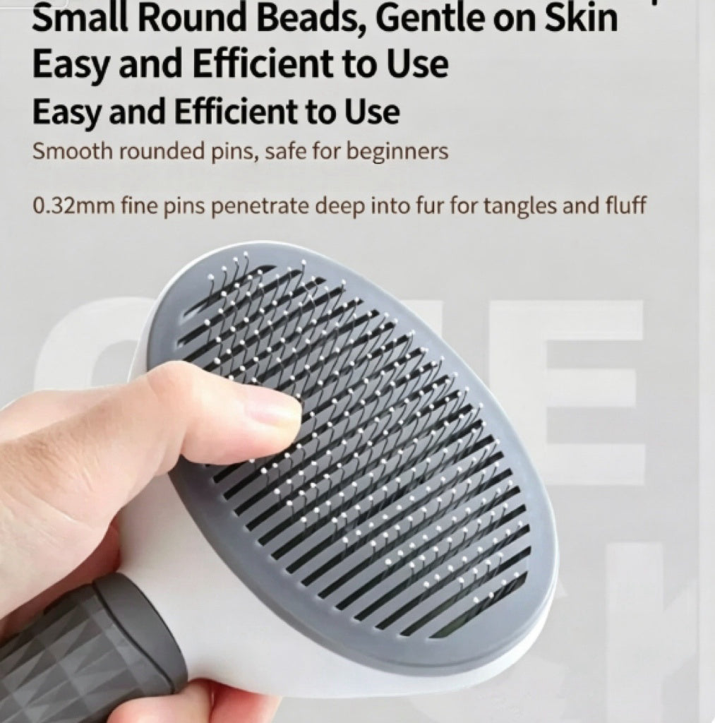Self-Cleaning Pet Grooming Brush for Dogs & Cats